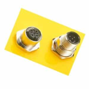 M12 Bulkhead Feedthrough Connector M-F FT-A5-MF