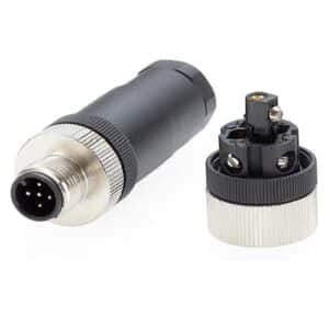 M12 Field Wireable Connector Male M12-A5-M